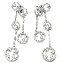 $9800 2.60Ct White Gold Diamond Hanging Earrings 18Kt