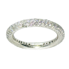 $4900 1.50Ct White Gold Diamond Pave Eternity Women's Wedding Band 18Kt