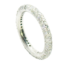 $4900 1.50Ct White Gold Diamond Pave Eternity Women's Wedding Band 18Kt