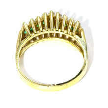 $2700 0.85Ct Yellow Gold Emerald and Diamond Ring 14Kt