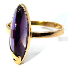 $1900 3.50Ct Rose Gold Amethyst Cabochon Women's Fashion Ring 14Kt