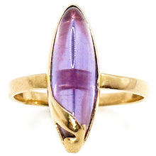 $1900 3.50Ct Rose Gold Amethyst Cabochon Women's Fashion Ring 14Kt