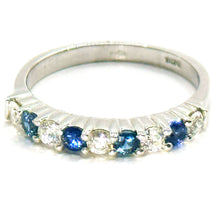 $2900 0.55Ct White Gold Sapphire and Diamond Anniversary Wedding Ring 14Kt