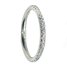 $4500 0.60Ct Pave Set Diamond Platinum Eternity Women's Wedding Band Band 2mm