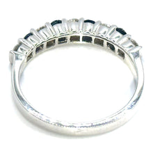 $2900 0.55Ct White Gold Sapphire and Diamond Anniversary Wedding Ring 14Kt