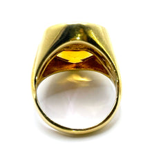 $2900 6.25Ct Yellow Gold Cabochon Amethyst Citrine and Diamond Ring 14Kt