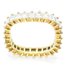 $9900 2.66Ct Yellow Gold Square Diamond Eternity Wedding Band Ring 18Kt