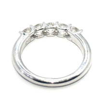 $5800 1.00Ct White Gold Luna 5 stone Diamond Wedding Band 14Kt