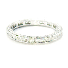 $5900 0.75Ct Platinum Antique Style Channel Set Diamond Anniversary Band