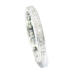 $5900 0.75Ct Platinum Antique Style Channel Set Diamond Anniversary Band