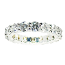 $7900 3.20Ct 18KT White Gold Women's Diamond All Around Eternity Band F VS2