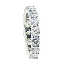 $7900 3.20Ct 18KT White Gold Women's Diamond All Around Eternity Band F VS2