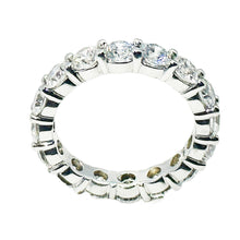 $7900 3.20Ct 18KT White Gold Women's Diamond All Around Eternity Band F VS2