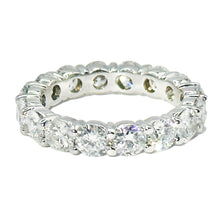 $7900 3.20Ct 18KT White Gold Women's Diamond All Around Eternity Band F VS2