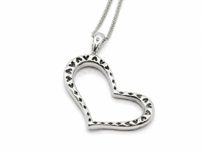 14KT White Gold Heart Diamond Pendant Approximately 1.65 CTW with 18in Franco Chain