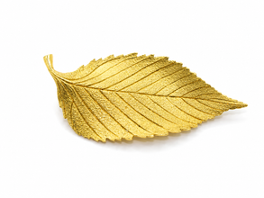 Vintage Tiffany & Co. Leaf Brooch Pin 18K Yellow Gold Textured Estate 13.08g