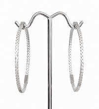 14KT White Gold Inside-Out Natural Diamond Hoop Earrings – Approximately 1.30–1.50 CTW Round Brilliant Diamonds