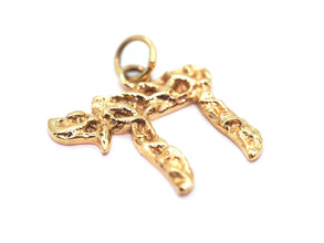 Filigree chai Life Pendant 14kt Yellow Gold 0.75inch