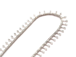 3.66 Ct Natural Diamond White Gold 14KT Fancy Necklace