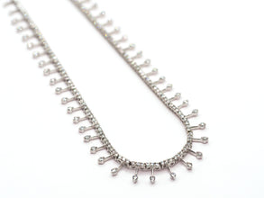 3.66 Ct Natural Diamond White Gold 14KT Fancy Necklace