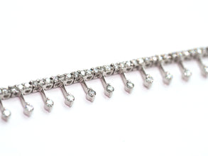 3.66 Ct Natural Diamond White Gold 14KT Fancy Necklace