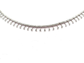 3.66 Ct Natural Diamond White Gold 14KT Fancy Necklace