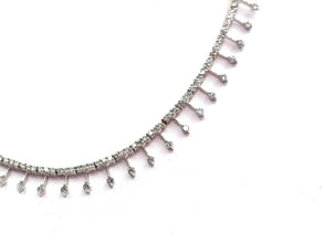 3.66 Ct Natural Diamond White Gold 14KT Fancy Necklace