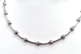 0.77 Ct Natural Diamond Bezel Set 14KT White Gold Necklace