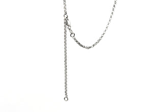 0.32 Ct White Gold Diamond Flower Pendant 18kt Adjustable Chain