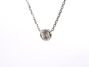 0.62 Ct Natural Diamond Bezel Set Solitaire 14kt Pendant Necklace