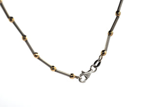 0.72 Ct Yellow  and White Gold Natural Diamond Solitaire Bezel Necklace 14 KT