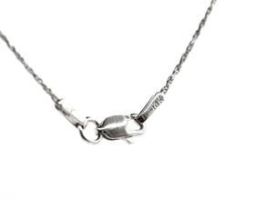 1.48ct White Gold Heart Shape Sapphire Pendant Necklace 14kt White Gold