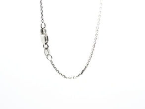 0.518 Ct White Gold Natural Diamond Key Pendant With 14 Kt Necklace