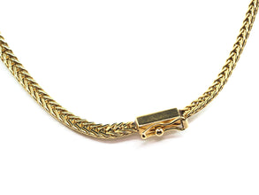 0.86 Ct V Shaped Diamond Necklace 14 Kt Yellow Gold