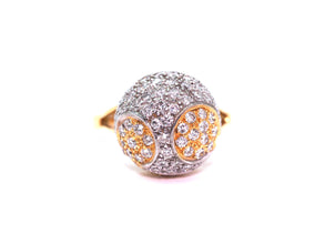 1.73ct Yellow Gold Diamond Ball Fashion Ring 18kt