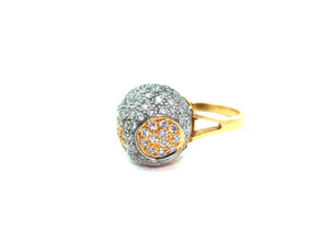 1.73ct Yellow Gold Diamond Ball Fashion Ring 18kt