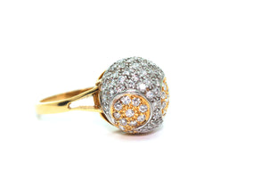 1.73ct Yellow Gold Diamond Ball Fashion Ring 18kt