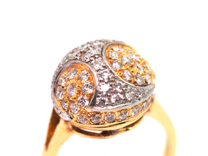 1.73ct Yellow Gold Diamond Ball Fashion Ring 18kt