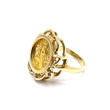 $2900 24Kt Yellow Gold Panda Coin Ring - Esmeralda Jewels 
