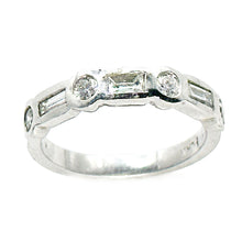 $3900 0.80Ct Platinum Baguette and Round Diamonds Women's Wedding Band