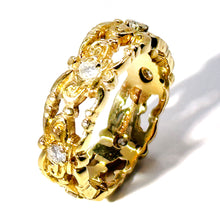 $3900 0.20Ct Yellow Gold Antique Diamond Eternity Wedding Band 18Kt Size 6