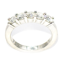 $4500 0.90Ct Platinum .950 Five Diamonds Wedding Band