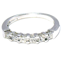 $3900 0.55Ct Platinum .950 Women's Diamond Princess Cut Anniversary Band