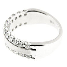 $2900 0.90Ct White Gold Diamond Ladies Matte Finish Wedding Band 14Kt