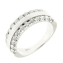 $2900 0.90Ct White Gold Diamond Ladies Matte Finish Wedding Band 14Kt