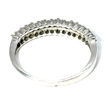 $3700 0.60Ct Platinum .950 Ladies 2 Row Diamond Wedding Band Ring