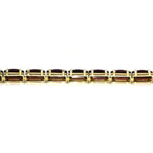 $3800 20Ct Yellow Gold Women's Fashion Garnet Tennis Bracelet 14Kt - Esmeralda Jewels 