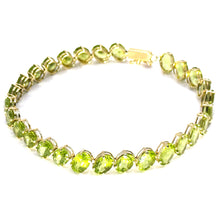 $5900 21Ct Yellow Gold Women's Peridot Tennis Bracelet 14Kt 7.5
