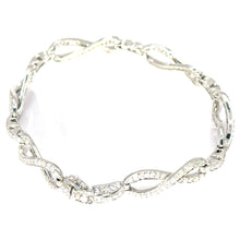 $9800 2.50Ct Infinity Design White Gold Diamond Bracelet 14Kt - Esmeralda Jewels 