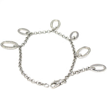 $4500 0.75Ct White Gold Diamond Pave Women's Oval Link Charm Bracelet 18Kt - Esmeralda Jewels 